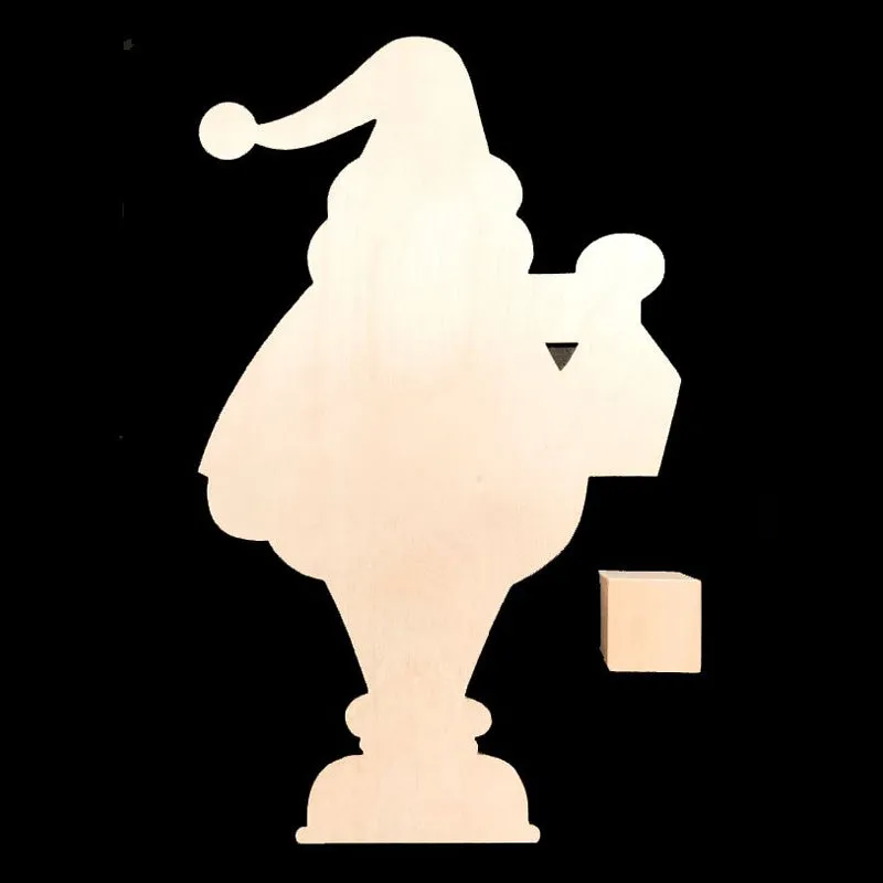 #773 Holiday Lantern Santa & Gnomes