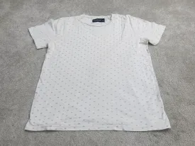 Abercrombie & Fitch Mens Crew Neck T Shirt Short Sleeves Polka Dot White Medium