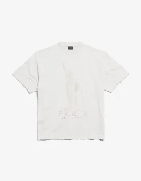 Balenciaga White Paris Liberty Medium Fit T-Shirt
