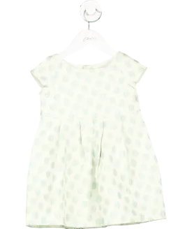 Bonpoint Green Cotton Polka Dot Dress 4 Years