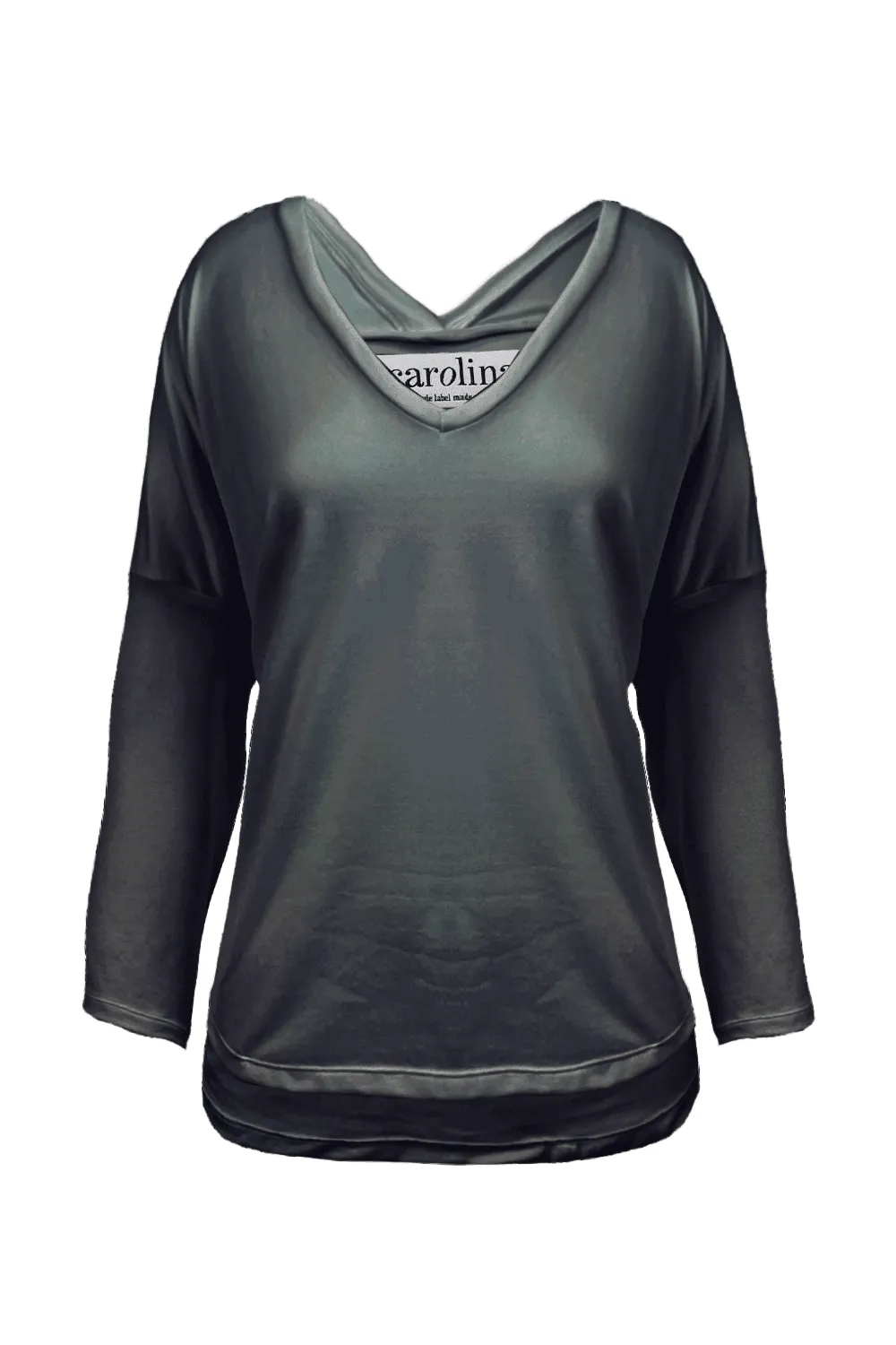 Erica Essential Long Sleeve Top Charcoal