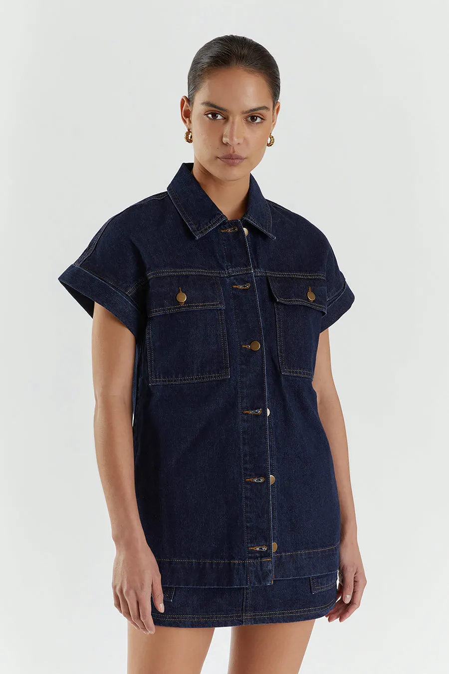 FELIX INDIGO SHORT SLEEVE SHIRT