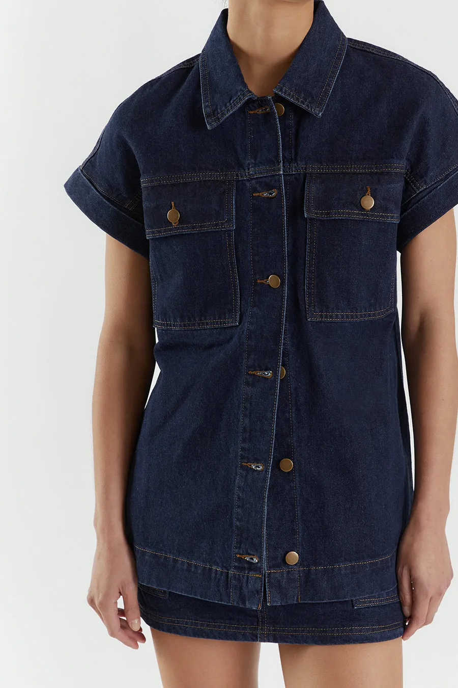 FELIX INDIGO SHORT SLEEVE SHIRT