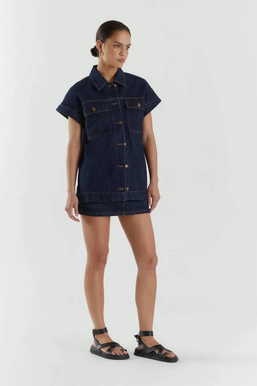 FELIX INDIGO SHORT SLEEVE SHIRT