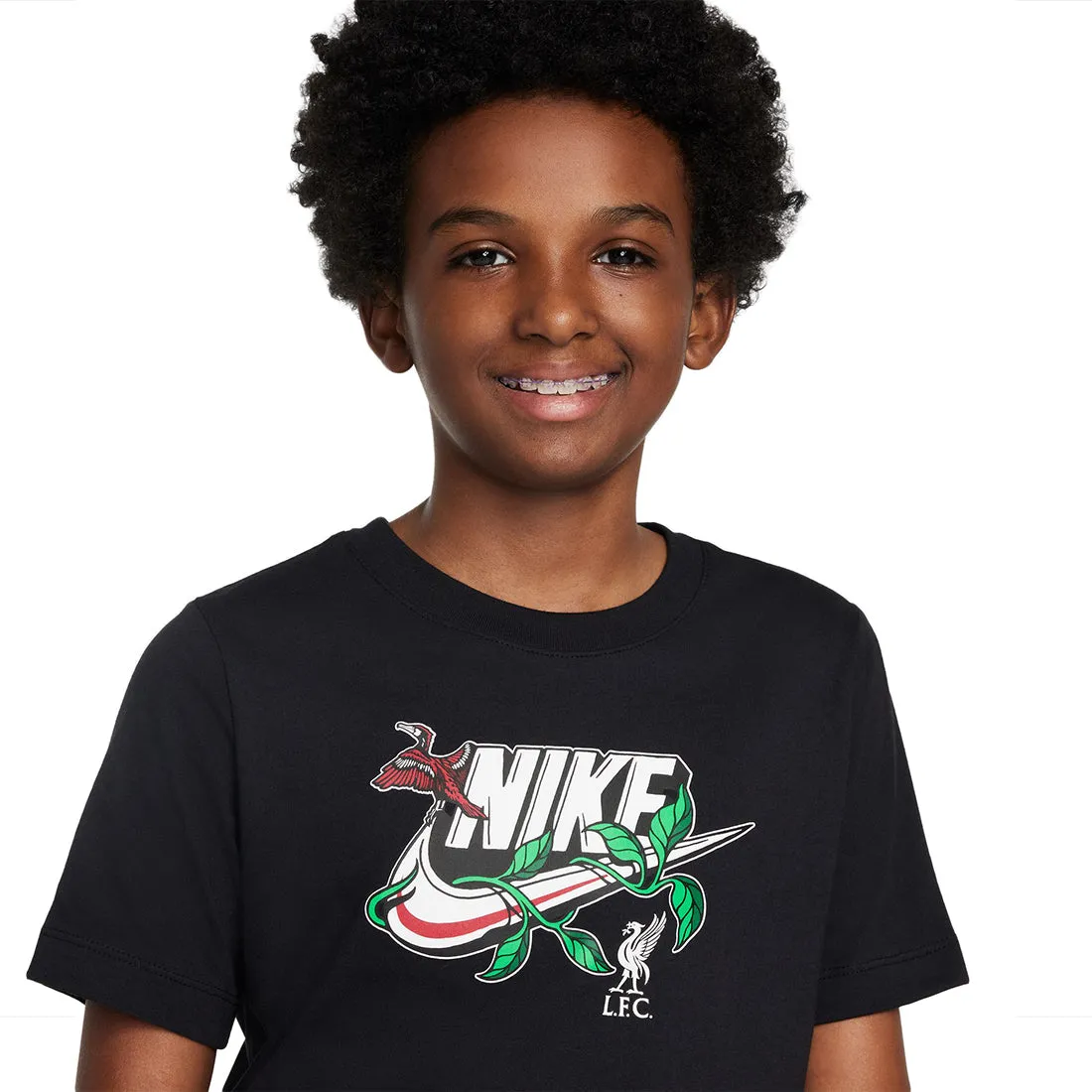 LIVERPOOL FC BIG KIDS' NIKE T-SHIRT BLACK