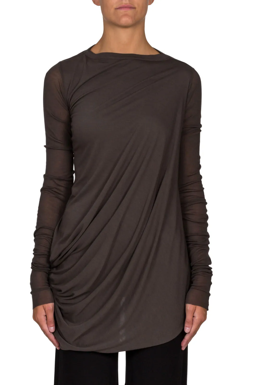 Long Sleeved Boat Neck Top