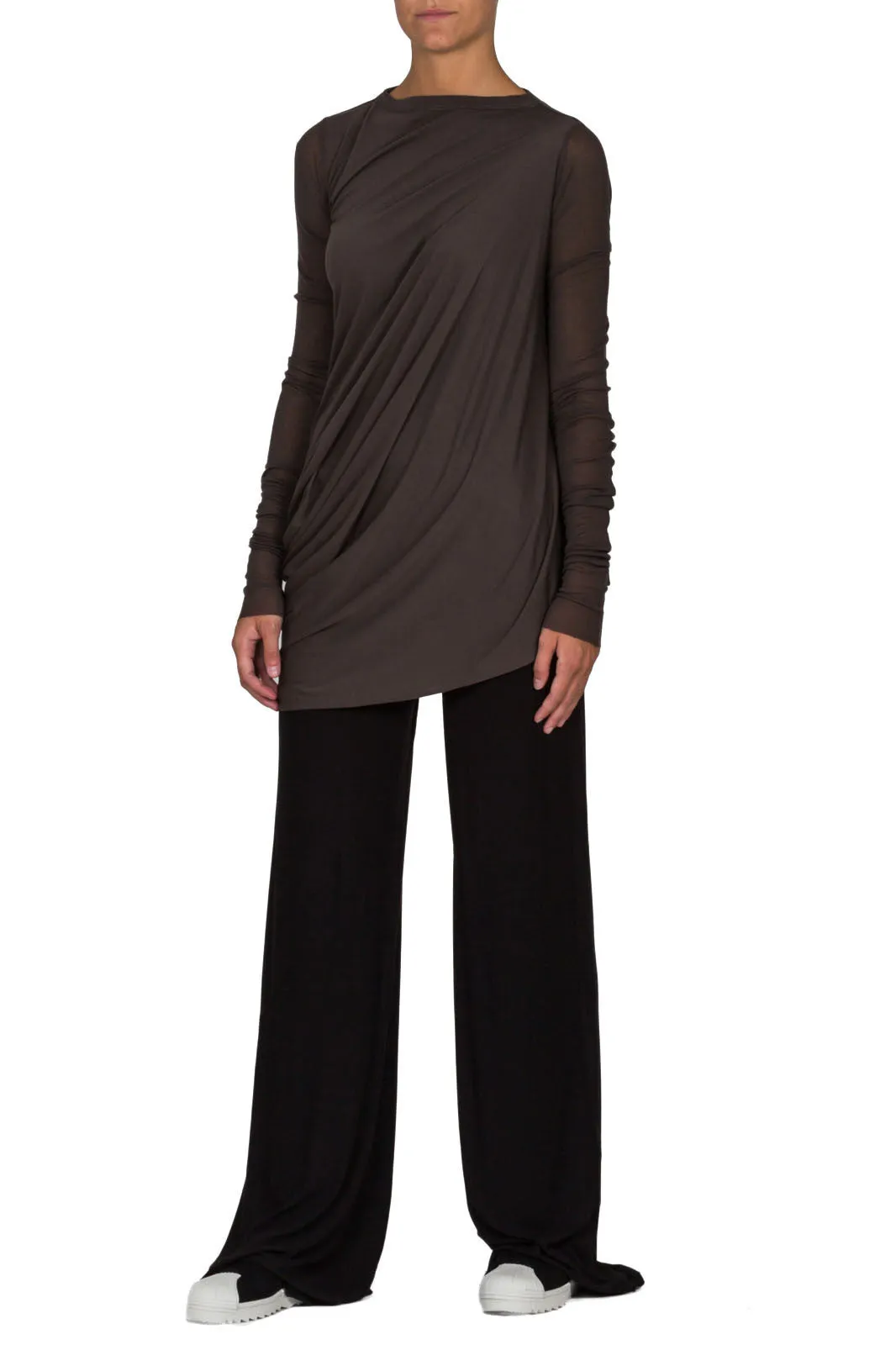 Long Sleeved Boat Neck Top
