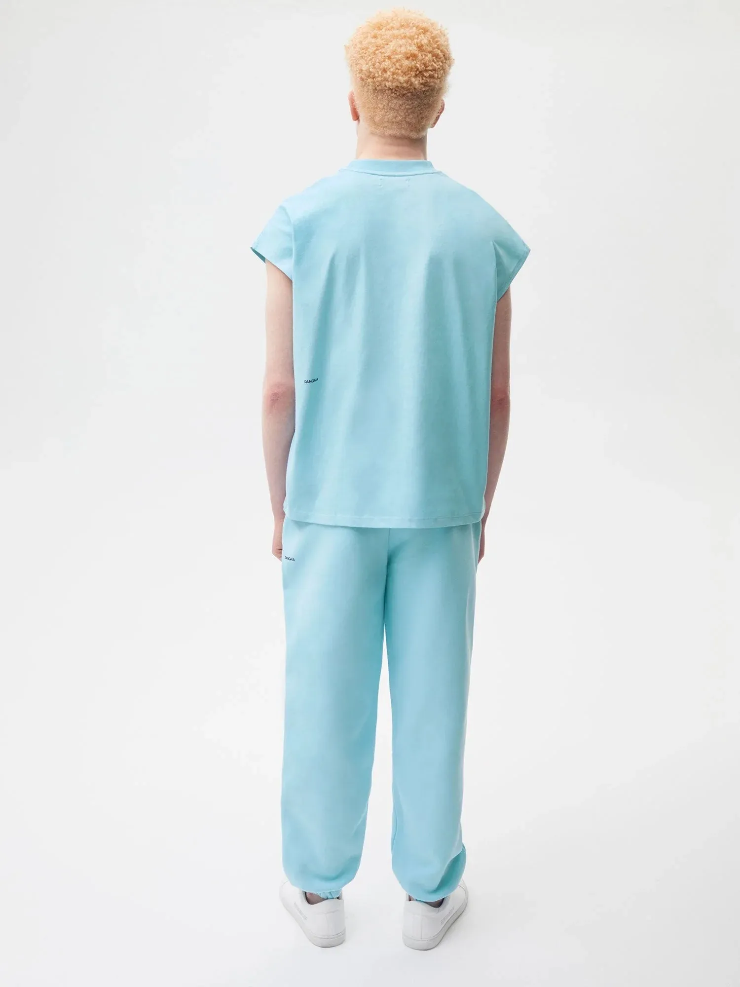 PPRMINT™ Organic Cotton Cropped Shoulder T-shirt Core—celestial blue