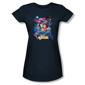 Steven Universe and Crystal Gems Juniors Navy T-Shirt