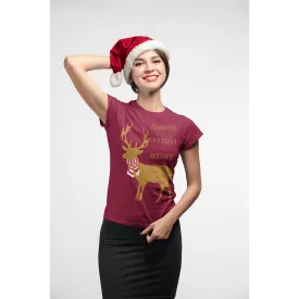 Thankful, Grateful, Blessed Holiday Deer Custom T-Shirt